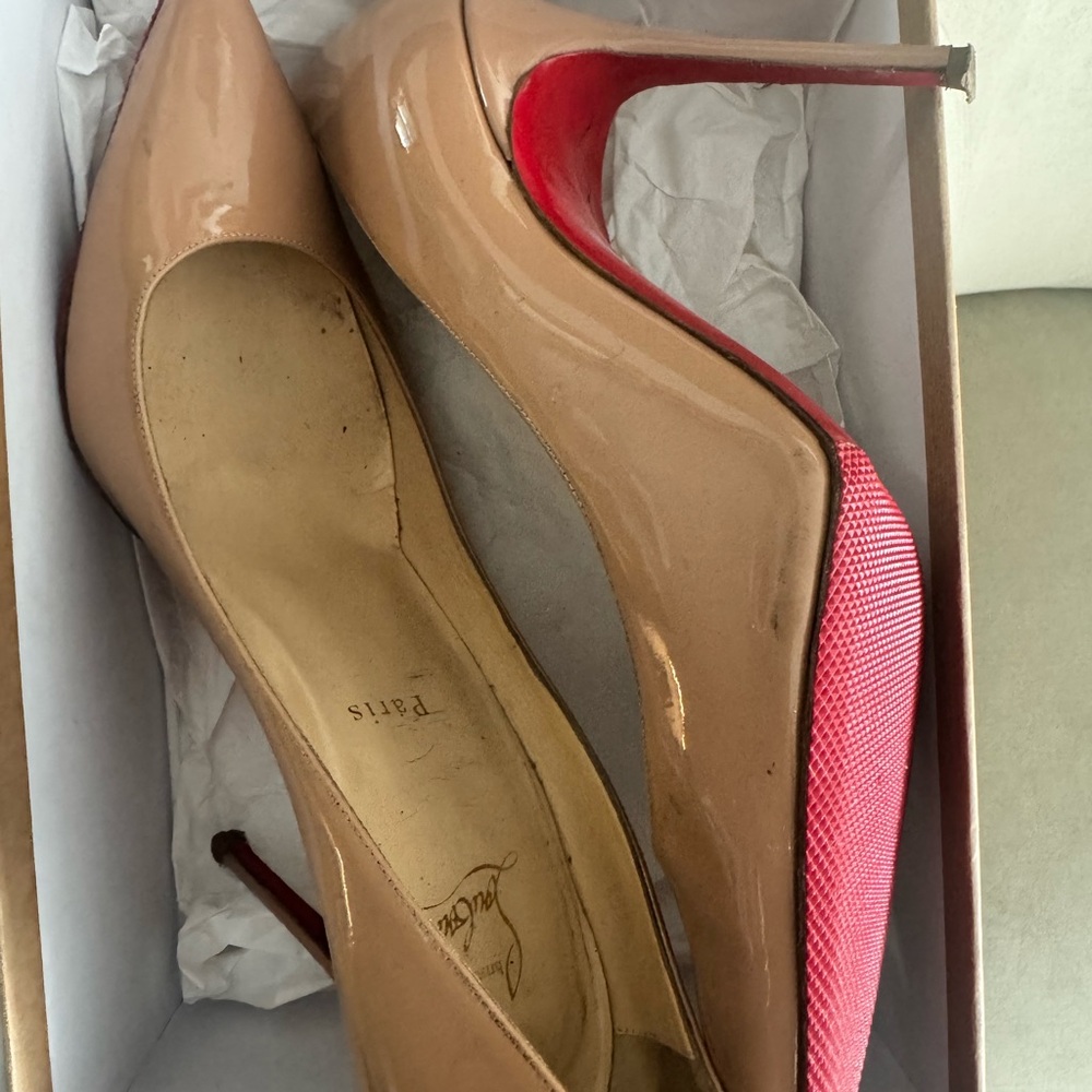 Christian Louboutin Beige Heels DECOLLETE - Picture 12 of 14